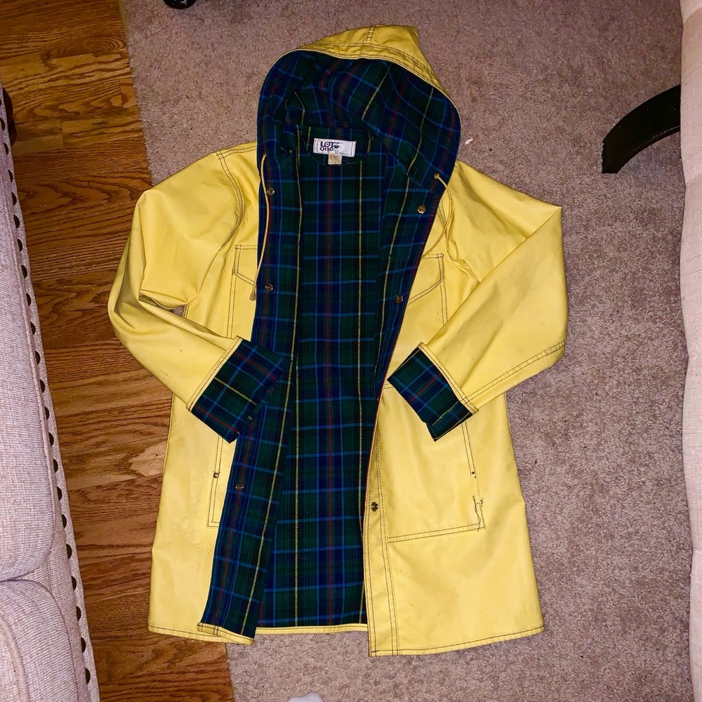 Vintage yellow rain coat